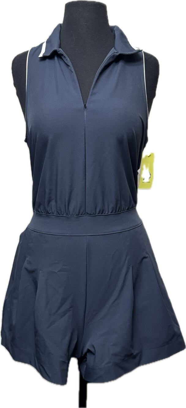 All In Motion Navy Blue Sleeveless Pleated Athletic Romper NWT Size Small